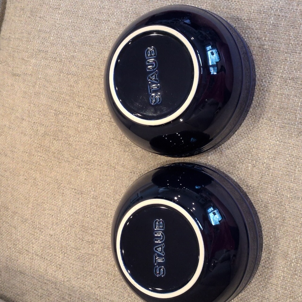 Staub Stoneware Bowls, Set of Two, Color Blue - Picture 3 of 10